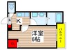 MELDIA八千代台北1丁目B号棟 1Kの間取り