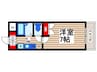 レジディア浦安 1Kの間取り