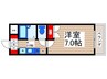 レジディア浦安 1Kの間取り