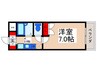 レジディア浦安 1Kの間取り