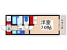 レジディア浦安 1Kの間取り