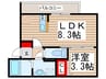 ラウレア南流山 1LDKの間取り