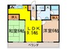 メゾン・ド・プランタン 2LDKの間取り