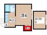 ハイツ富士 1Kの間取り