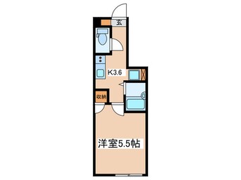 間取図 アザーレ・パッシオ中河原