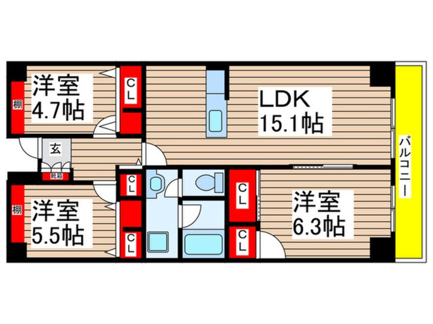 間取図 テラスレジデンス船橋夏見
