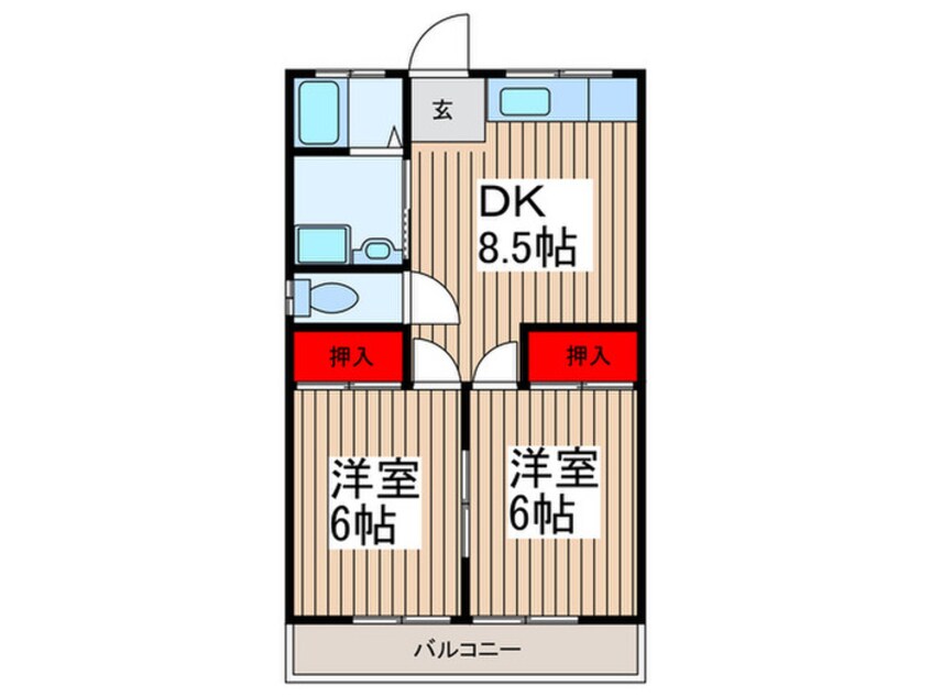 間取図 ドミ－ルツカサＡ