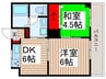 千葉マンション 2DKの間取り