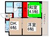 千葉マンション 2DKの間取り