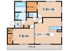 エクセルヒルズ 2LDKの間取り