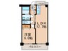 ルボワ平喜 1LDKの間取り