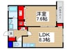 パルティールふじみ野 1LDKの間取り