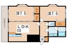 ビクトリーコートⅢ 2LDKの間取り