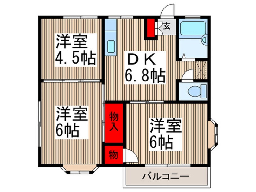 間取図 サンプラザイーストサイドA