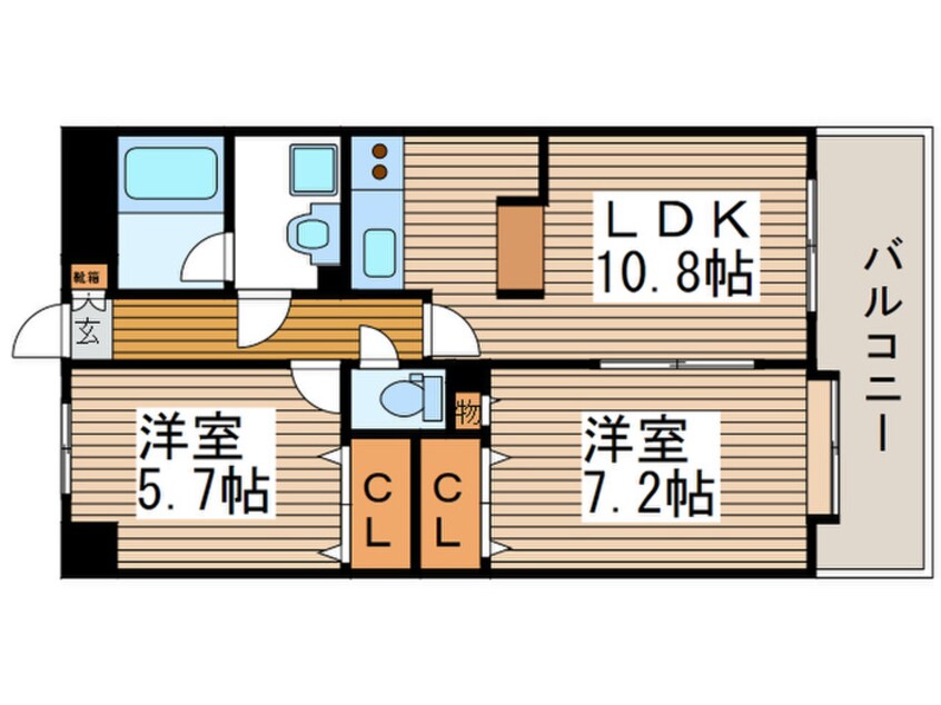 間取図 バーディーテラス仲町