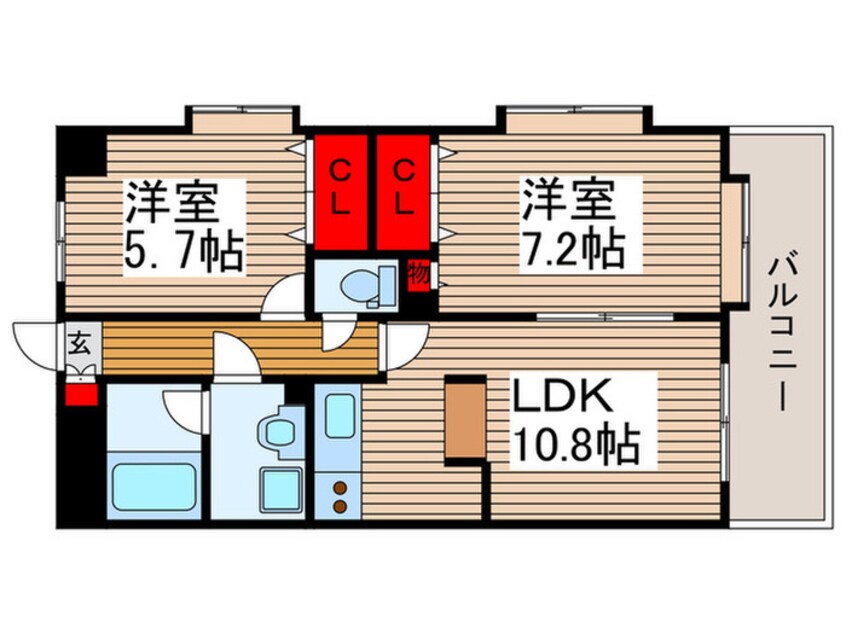 間取図 バーディーテラス仲町