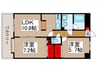 バーディーテラス仲町 2LDKの間取り