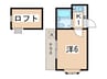 コ－ポトモ 1Kの間取り