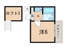 コ－ポトモ 1Kの間取り