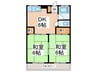 ハイツ久美 2DKの間取り