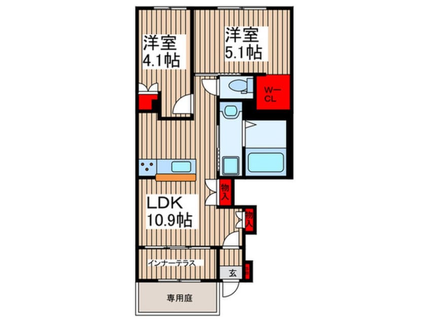 間取図 カルム荒幡