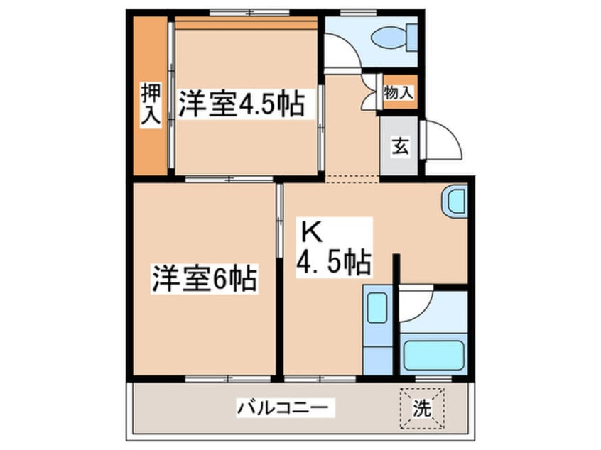 間取図 ビレッジハウス下島第二2号棟