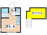 フォレスタ石川町 1Rの間取り