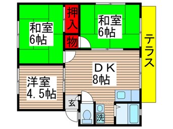 間取図 グリ－ンヴィル中志津Ｃ