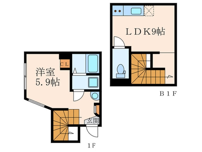 間取り図 ＥＣＬＵＳＥ　ＴＯＧＯＳＨＩ