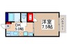 コーポ・ルナⅡ 1DKの間取り