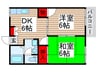 ＰＥＡＲメゾンド－ルＢ棟 2DKの間取り