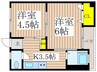 しんりょうハイツ 2Kの間取り