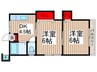 古畑マンション 2DKの間取り