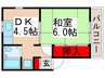ヒーボンハイツ 1DKの間取り