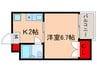 ロイヤルシュベール 1Kの間取り