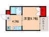 ロイヤルシュベール 1Kの間取り
