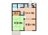 和泉ファミリオＦ 2DKの間取り