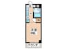 グリ－ンハイム広瀬 1Kの間取り