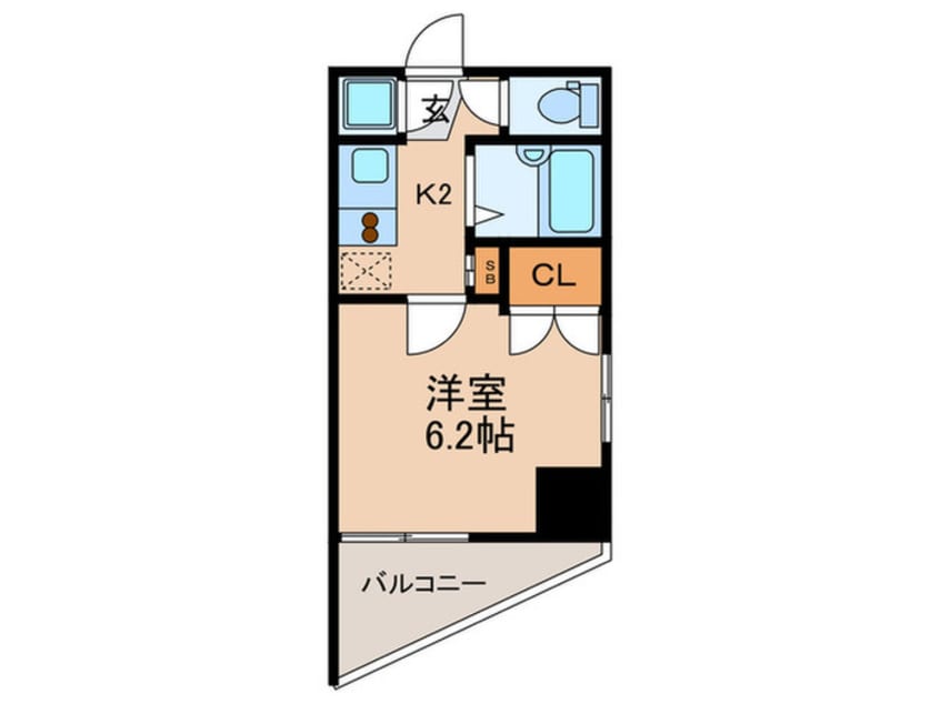 間取図 ｼﾝｼｱFOUR-D ｺﾞﾀﾝﾀﾞ-WEST(501)