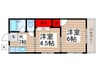 卯木ハイツ 2Kの間取り