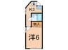 パールハイム 1Kの間取り