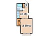 セトルハウス 1Kの間取り