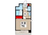 東川口弥生マンション 1Kの間取り