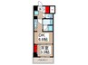 ONE ROOF RESIDENCE KIBA EAST 1DKの間取り