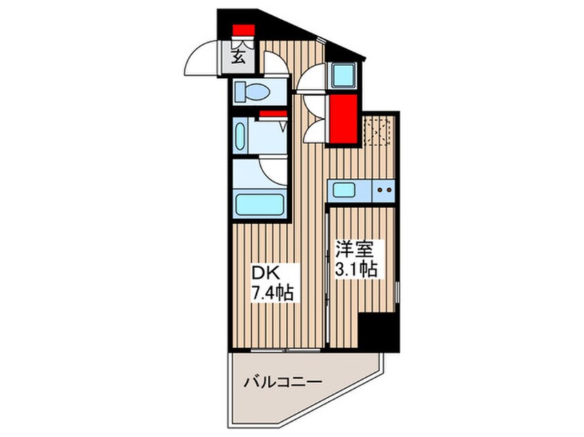 間取図 ONE ROOF RESIDENCE KIBA EAST
