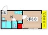 トワーニ梅島 1Kの間取り