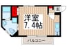 ピアージュ南 1Rの間取り