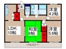 西浦和ガーデン 3LDKの間取り