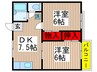 シーハイツ 2DKの間取り