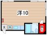 ヒルトップ西本 1Rの間取り